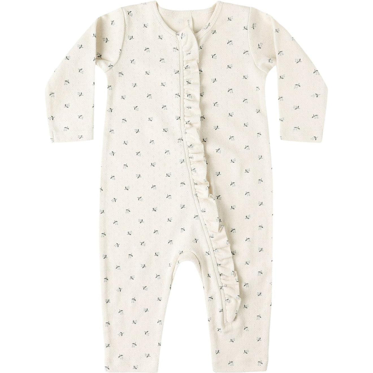 Quincy Mae Ruffle Jumpsuit || Blue Ditsy