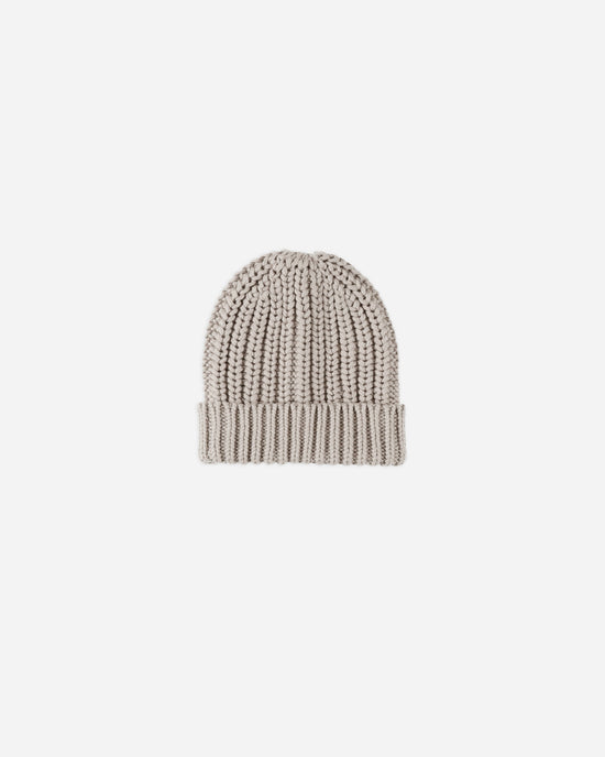 Chunky Knit Beanie || Fog by Quincy Mae