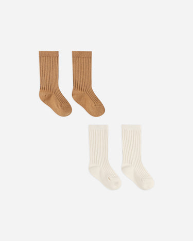 Socks Set || Natural, Golden by Quincy Mae