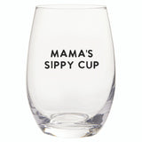 Wine Glass + Sippy Cup Set- Mama + Lil Man by Stephan Baby