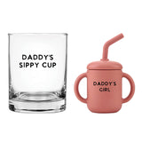 DOF Glass + Sippy Cup Set- Dad + Daughter by Stephan Baby
