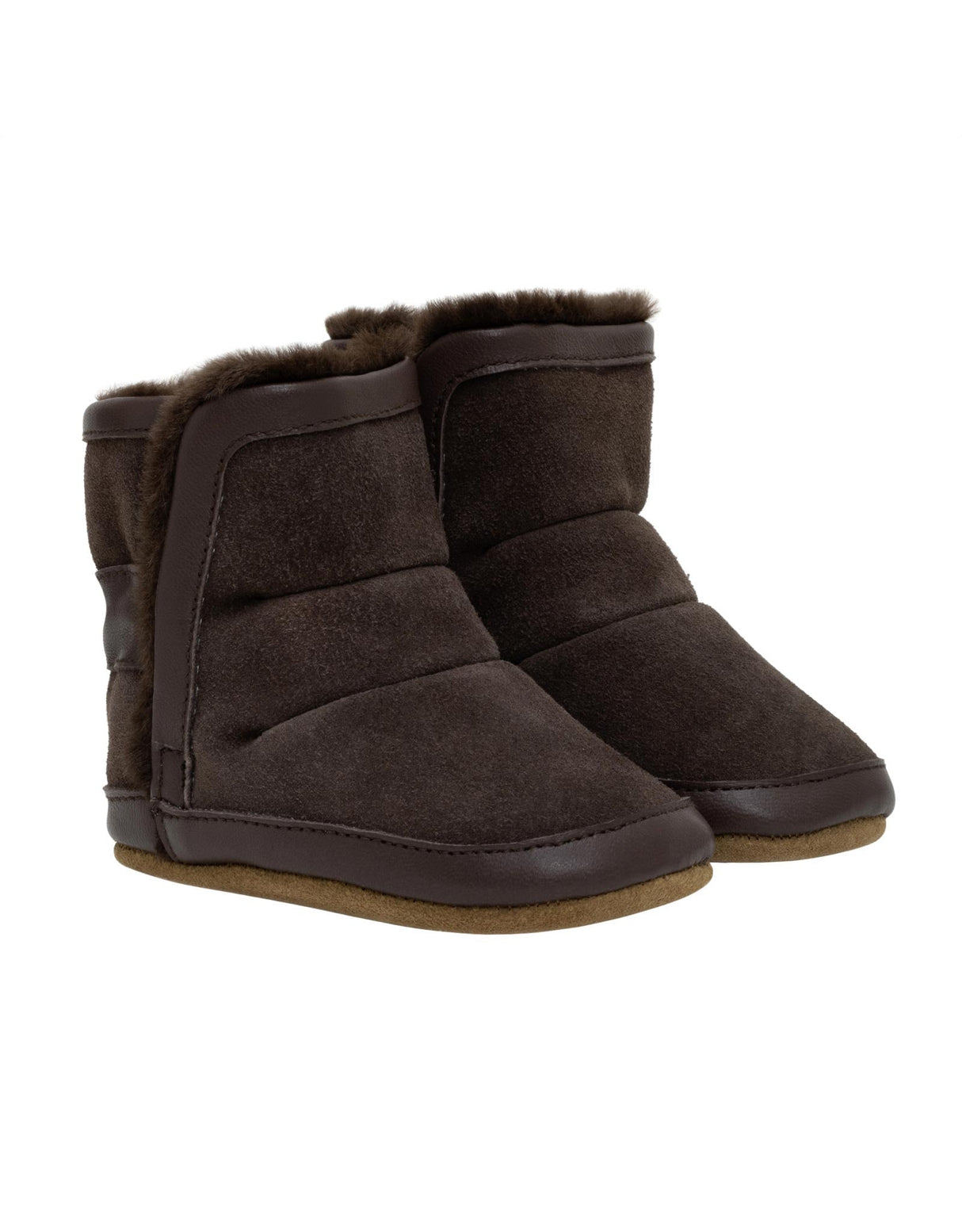 Cozy Cuff Soft Sole Boots Brown by Robeez