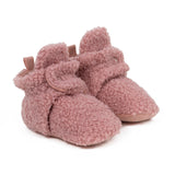 Sherpa Snap Booties Light Pink by Robeez