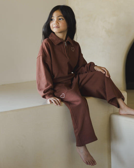 Wide Leg Sweatpant || Brick by Rylee + Cru