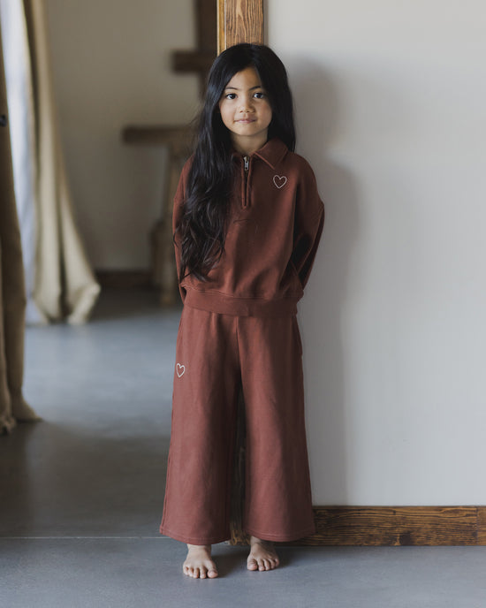 Wide Leg Sweatpant || Brick by Rylee + Cru