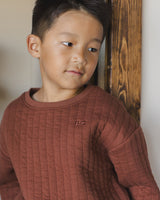 Quilted Sweatshirt || Brick by Rylee + Cru