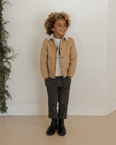 Shearling Chore Coat || Gold by Rylee + Cru