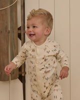 Organic Long John Pajamas || Winter Town by Rylee + Cru