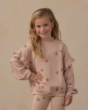 Ruffle Sweatshirt || Clay Stars by Rylee + Cru