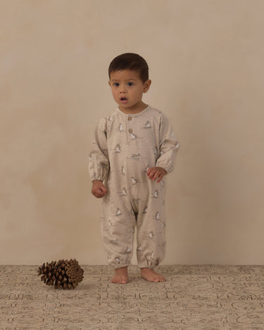 Henley Jumpsuit || Skiing Penguins by Rylee + Cru
