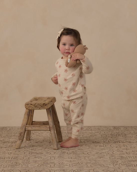 Long Sleeve Tee + Pant Set || Pink Daisies by Rylee + Cru