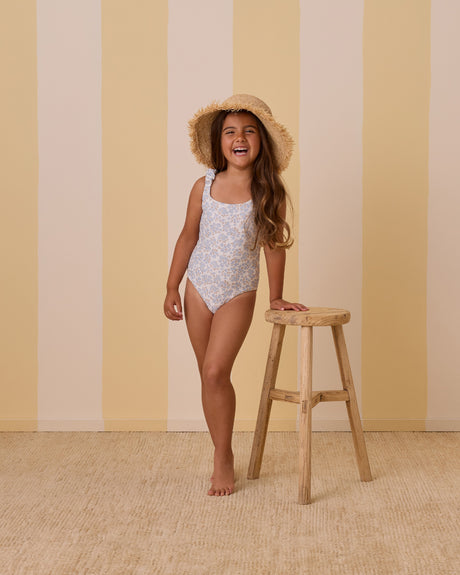 Scrunch One-Piece || Blue Ditsy by Rylee + Cru