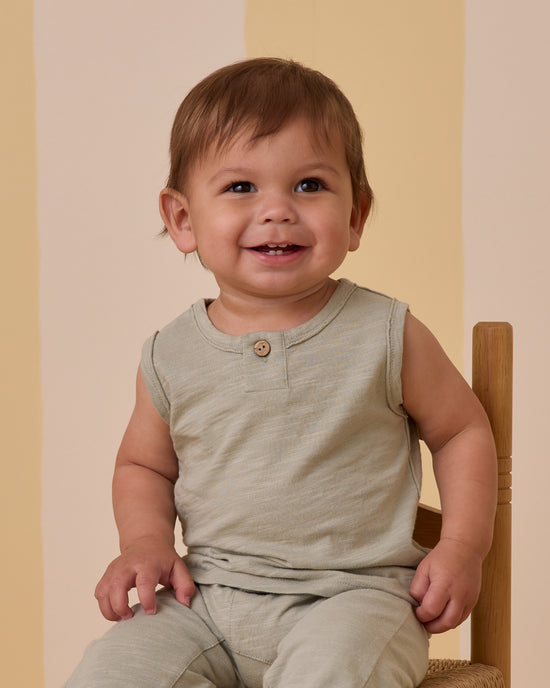Jersey Button Tank || Sage by Rylee + Cru