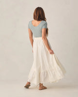 Rose Maxi Skirt || Ivory by Rylee + Cru