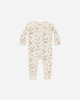 Organic Long John Pajamas || Winter Town by Rylee + Cru