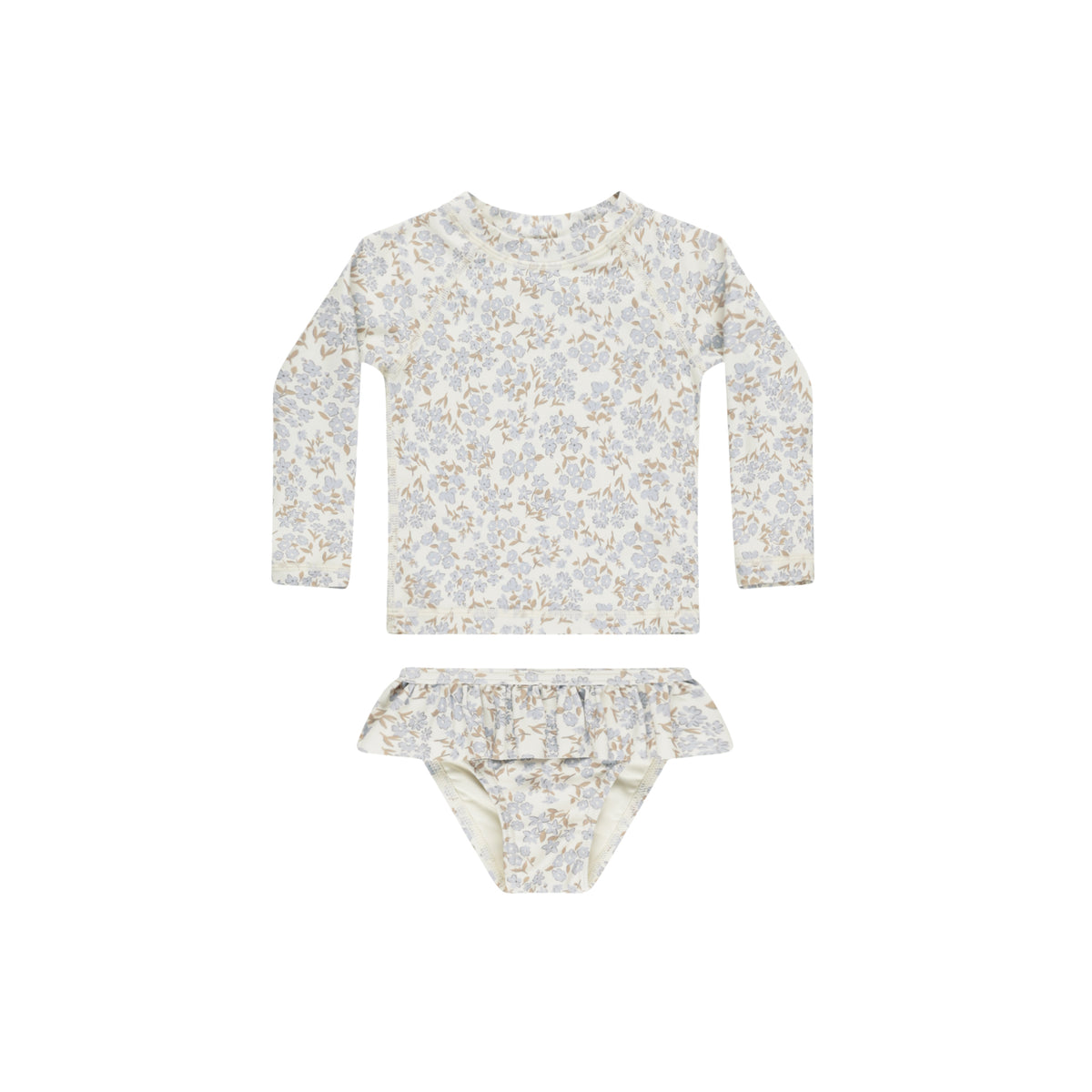 Rashguard Girls Set || Blue Ditsy by Rylee + Cru – Pi Baby Boutique