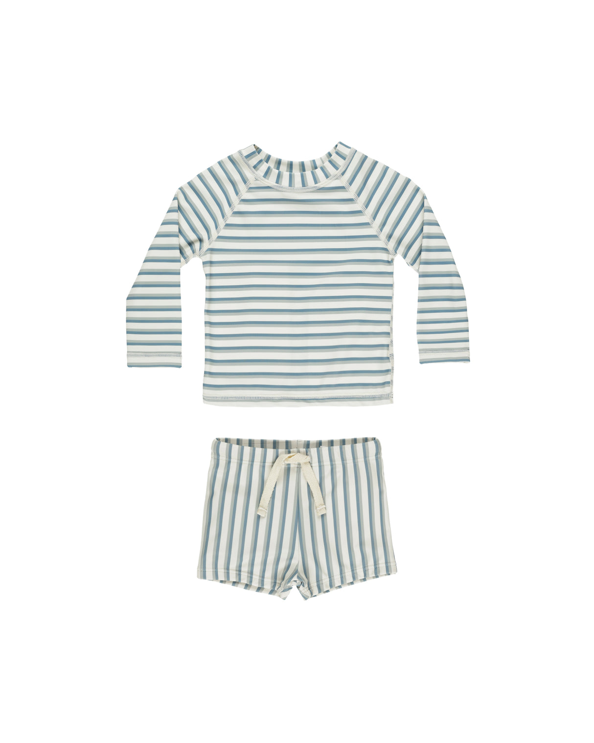 Boys Rashguard Set || Seafoam Stripe by Rylee + Cru