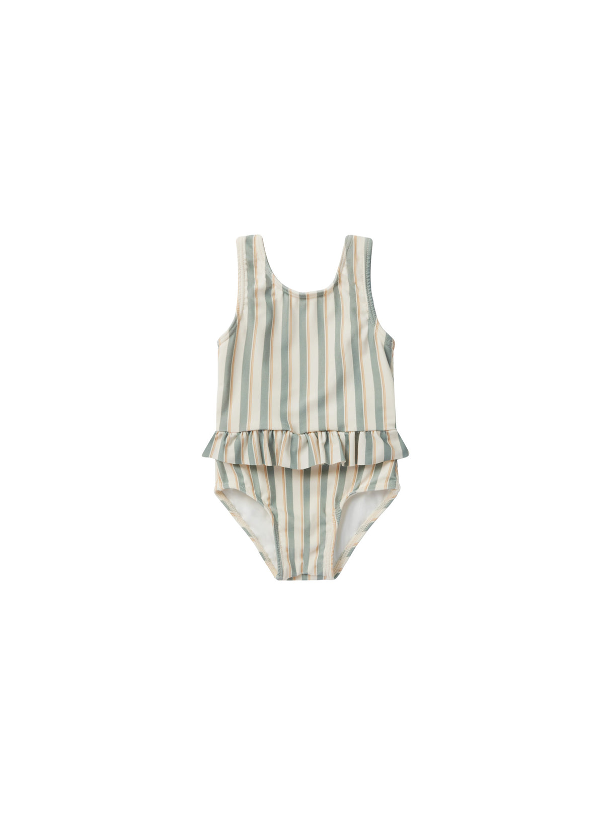 skirted one-piece || aqua stripe by Rylee + Cru