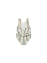 skirted one-piece || aqua stripe by Rylee + Cru
