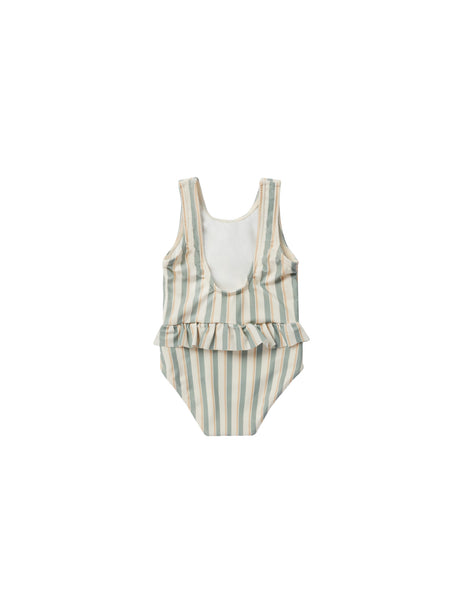 skirted one-piece || aqua stripe by Rylee + Cru