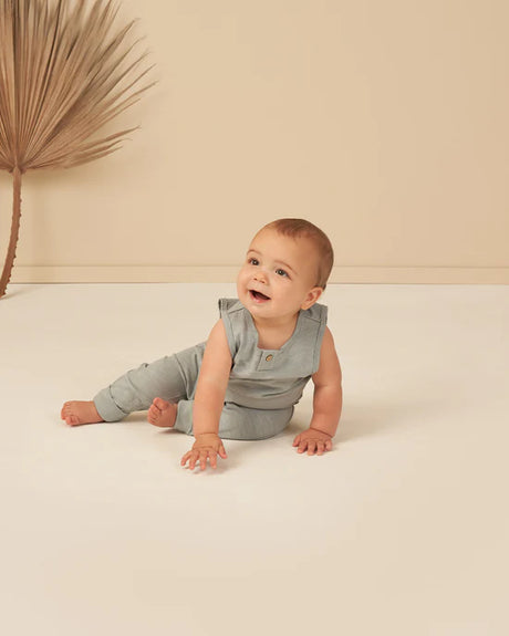 jersey button tank || blue by Rylee + Cru