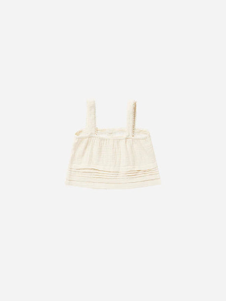 pleat tank || ivory by Rylee + Cru