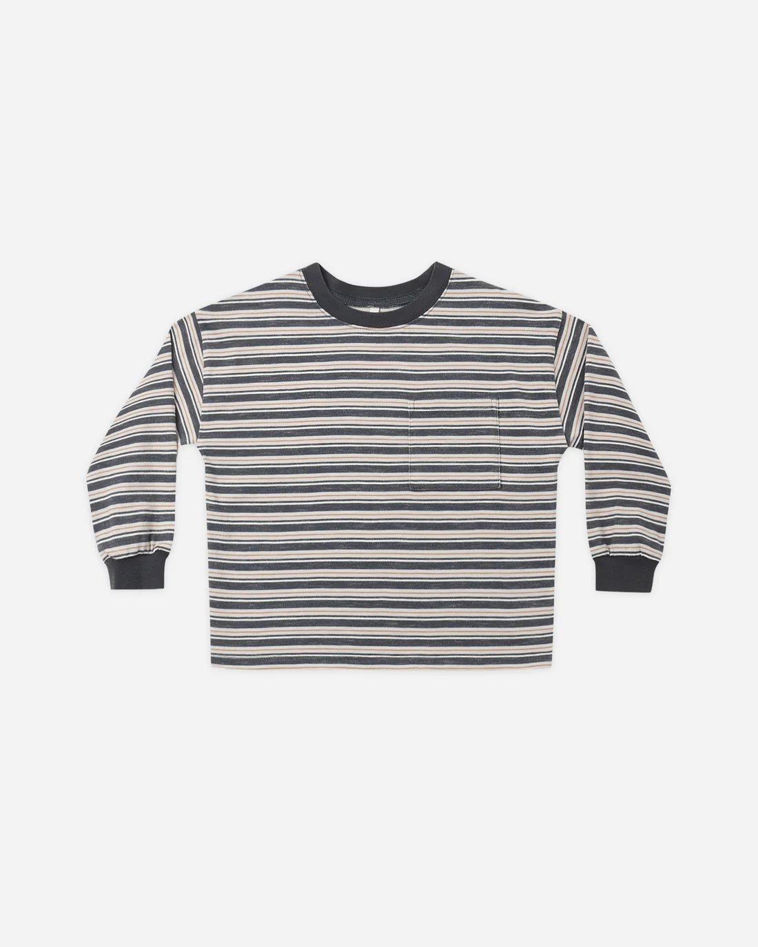 Relaxed Long Sleeve Tee || Blue Stripe by Rylee + Cru