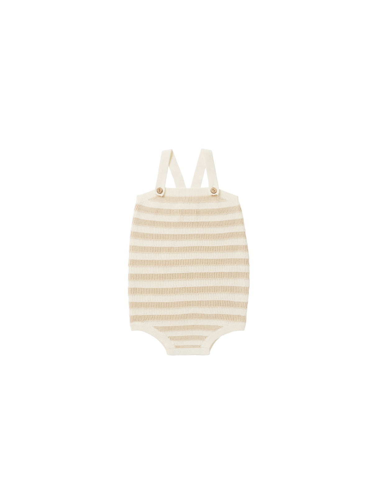 knit baby romper || sand stripe by Rylee + Cru