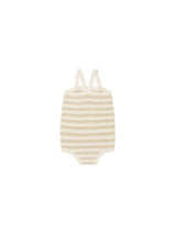 knit baby romper || sand stripe by Rylee + Cru