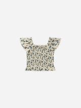 zayla top || blue ditsy by Rylee + Cru