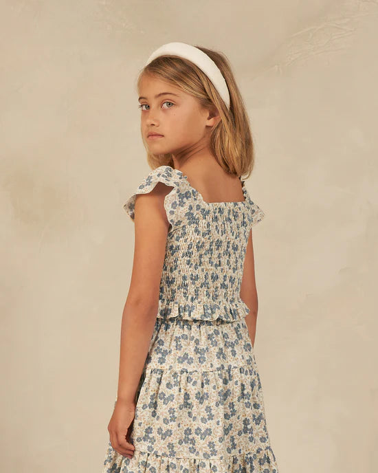 zayla top || blue ditsy by Rylee + Cru