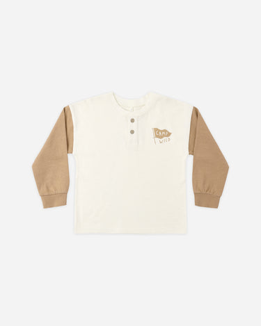 Relaxed Long Sleeve Henley || Camp Wild by Rylee + Cru