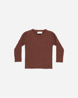Long Sleeve Knit Top || Brick by Rylee + Cru