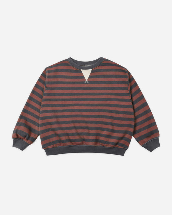Oversized Crew || Mulberry Stripe by Rylee + Cru