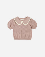 Pointelle Collared Top || Rosewood by Rylee + Cru