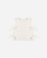 Bow Sweater Vest || Ivory by Rylee + Cru