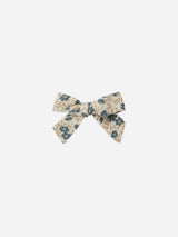girl bow || blue ditsy by Rylee + Cru