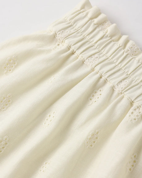 Rose Maxi Skirt || Ivory by Rylee + Cru