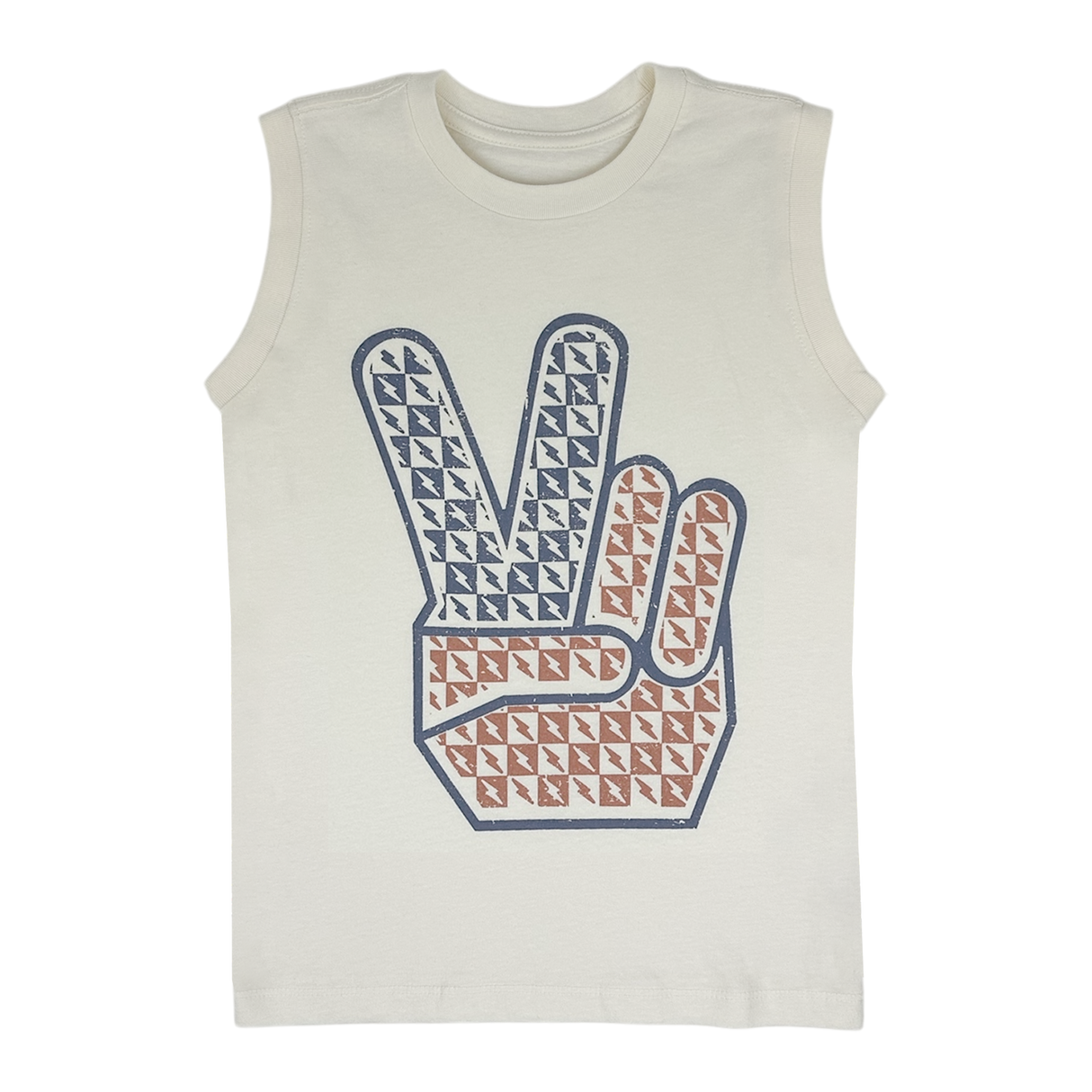 Rad, White, and Blue Muscle Tank by Tiny Whales