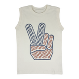 Rad, White, and Blue Muscle Tank by Tiny Whales