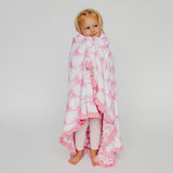 Bamboo Ruffled Three-Layer Quilt- Bow My Gosh by Copper Pearl