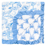 Bamboo Ruffled Three-Layer Quilt- Vintage Carnival by Copper Pearl