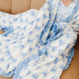 Bamboo Ruffled Three-Layer Quilt- Vintage Carnival by Copper Pearl