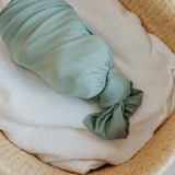 Rib Knit Swaddle Blanket- Clover by Copper Pearl