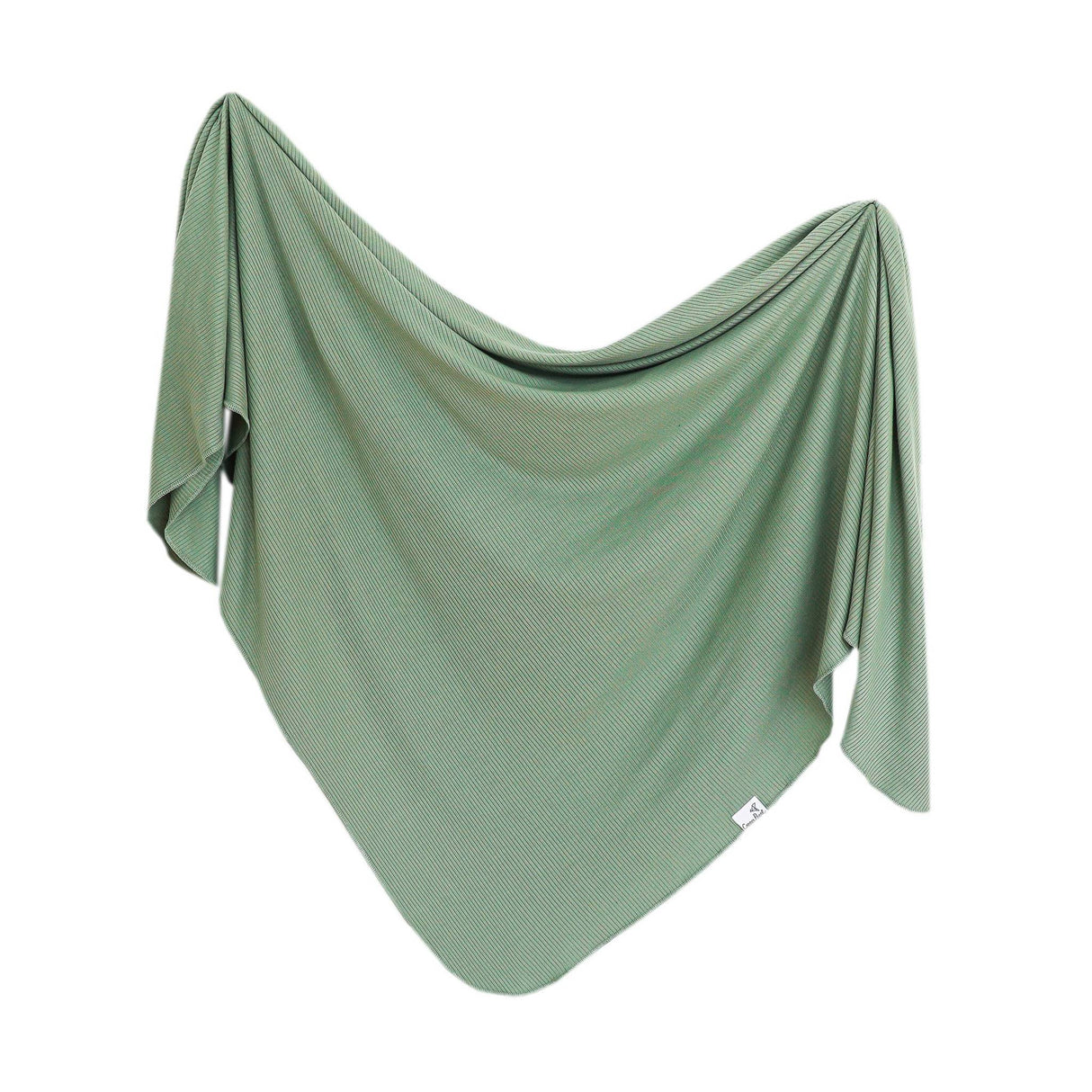 Rib Knit Swaddle Blanket- Clover by Copper Pearl