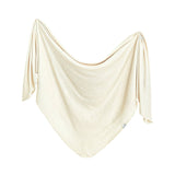 Rib Knit Swaddle Blanket- Moonstone by Copper Pearl
