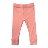 Ribbed Leggings- Mellow Rose by Babysprouts