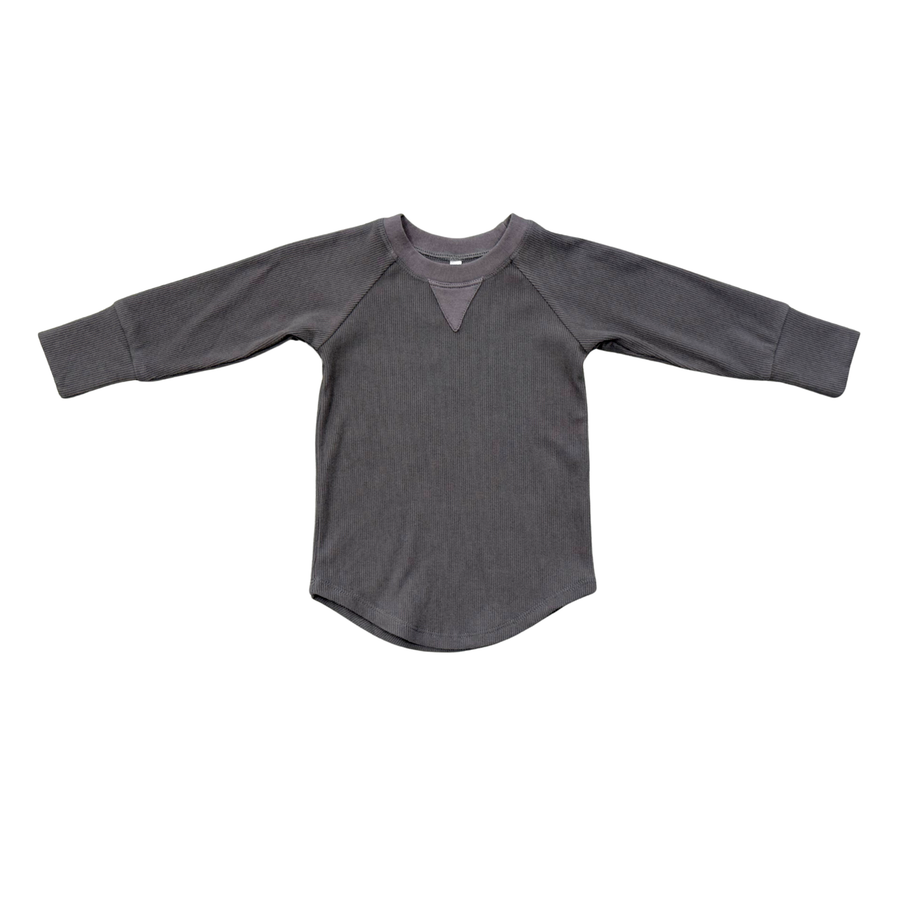 Ribbed Top- Tornado Gray by Babysprouts