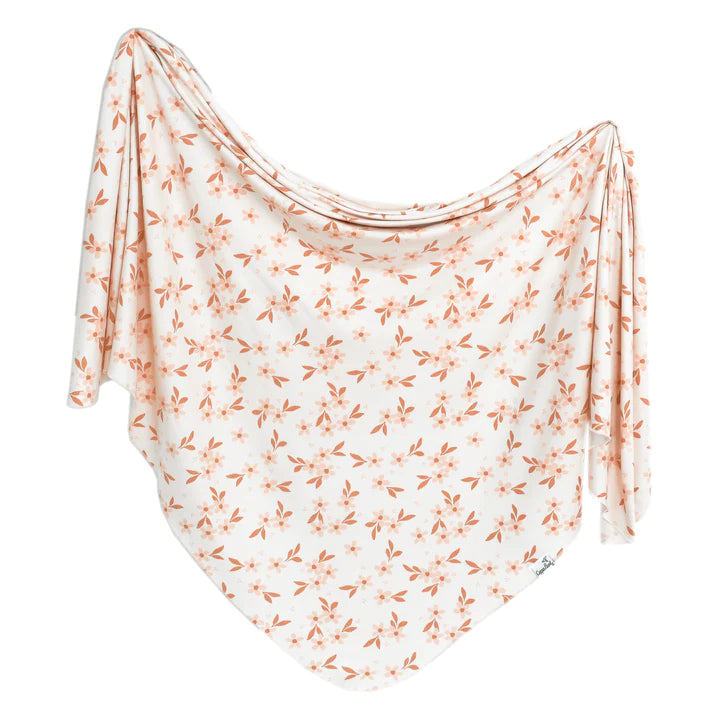 Knit Swaddle Blanket in Rue by Copper Pearl