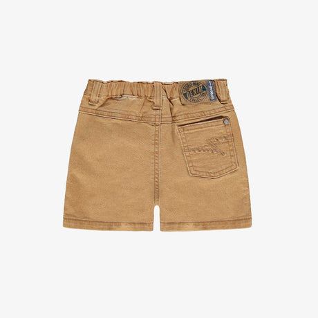 Ochre yellow denim shorts with faded effect by Souris Mini